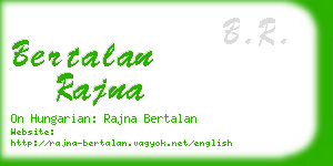 bertalan rajna business card